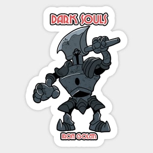 IRON GOLEM IN CUPHEAD STYLE Sticker